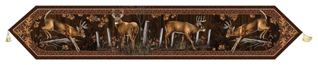 Picture of River's Edge Gifts Edge Deer Table Runner 71"X13"