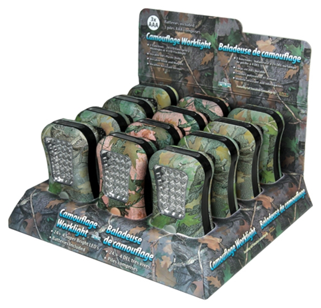Picture of River's Edge Gifts Edge Display Camo Work Light 24+4 Rubberized 12-Pack