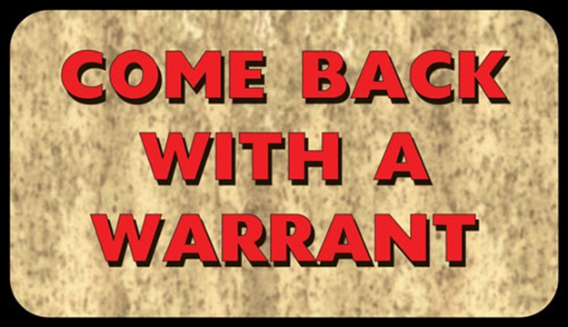 Picture of River's Edge Gifts Edge Door Mat 18"X30" Come Back With A Warrant