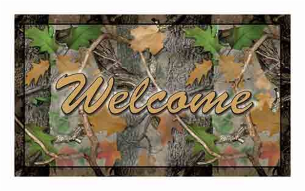 Picture of River's Edge Gifts Edge Door Mat 18"X30" Welcome CB Camo