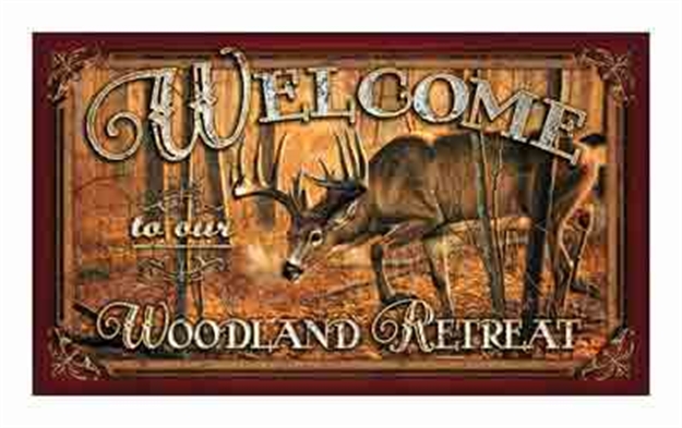Picture of River's Edge Gifts Edge Door Mat 18"X30" Welcome Deer