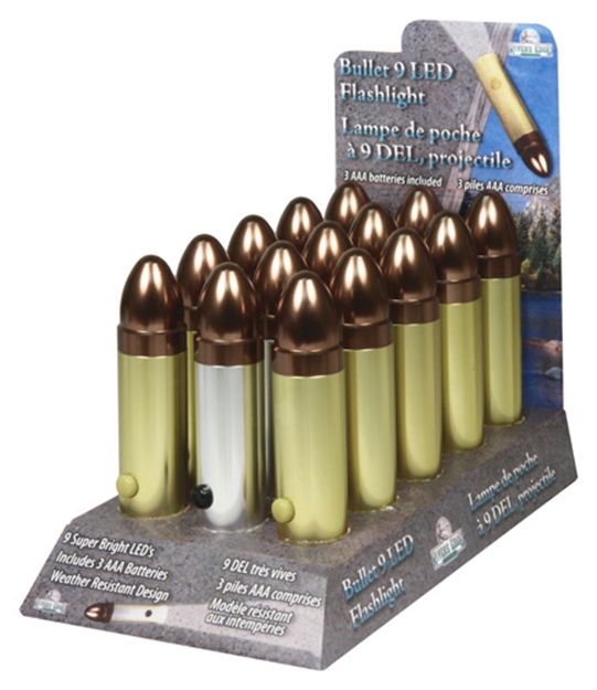 Picture of River's Edge Gifts Edge Flashlight Display Bullet Lights W/9-Leds 15-Pack