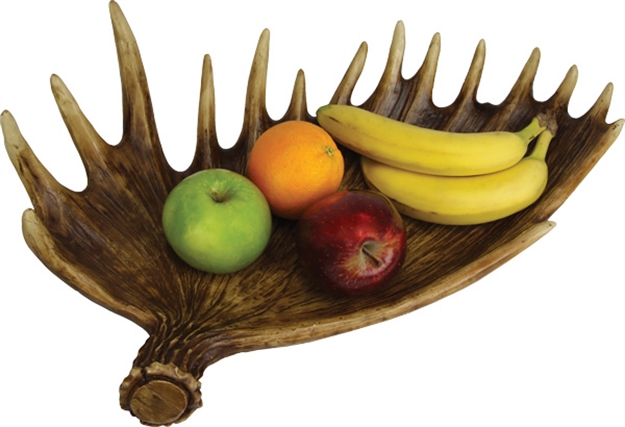 Picture of River's Edge Gifts Edge Large Moose Antler Serving Bowl