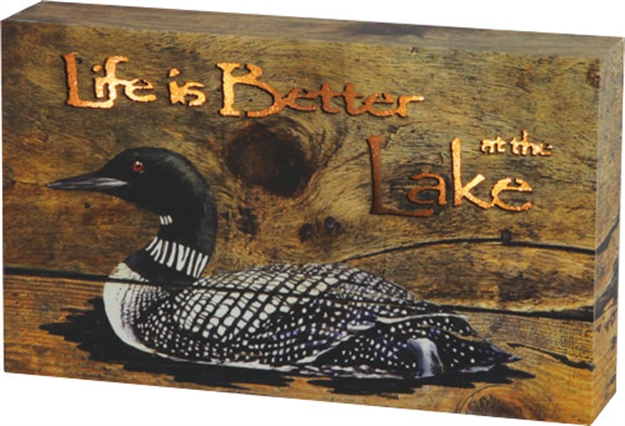 Picture of River's Edge Gifts Edge Led Sign Box 8"X5" "Life Better AT Lake" 3Aa