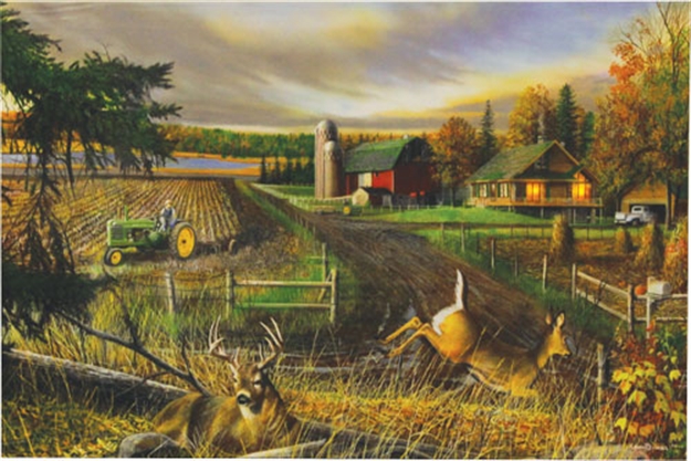 Picture of River's Edge Gifts Edge Led Wrapped Canvas Art 24"X16" Dream Farm