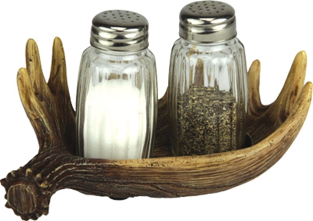 Picture of River's Edge Gifts Edge Moose Antler Salt & Pepper Shakers