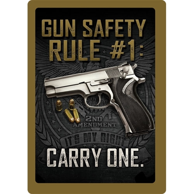 Picture of River's Edge Gifts Tin Sign 12In X 17In - Gun Safety 1461 643323146125