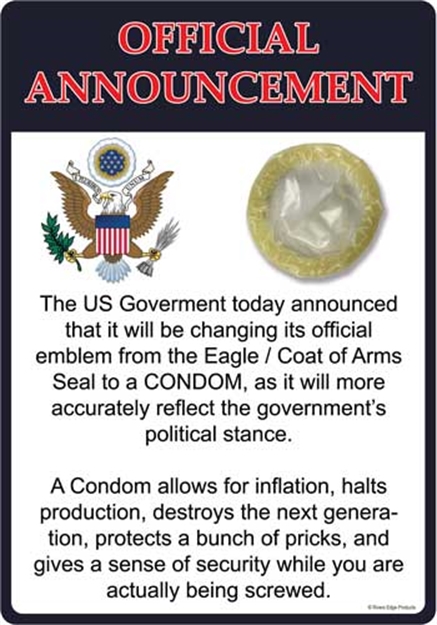 Picture of River's Edge Gifts Edge Sign 12"X17" "Official Announcement"