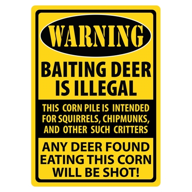 Picture of River's Edge Gifts Edge Sign 12"X17" "Warning-Baiting Deer"< 1488