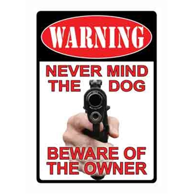 Picture of River's Edge Gifts Tin Sign 12In X 17In - Warning/Nevermind 1504