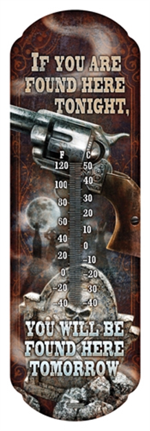 Picture of River's Edge Gifts Edge Thermometer "Found Here Tonight"