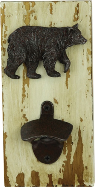 Picture of River's Edge Gifts Edge Wall Mount Rustic Bottle Opener Bear 4.5"X9"