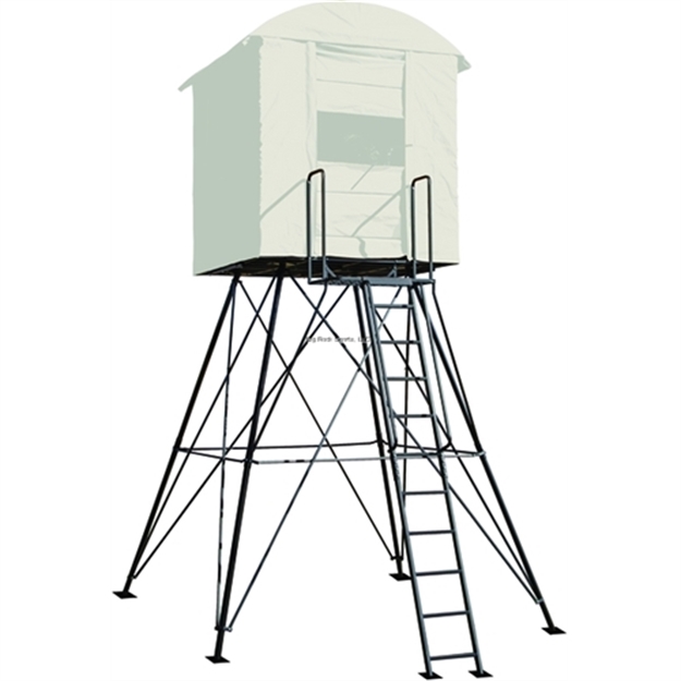 Picture of River's Edge Gifts Landmark 10' Tower 6' X 6' Mesh Platform Includes Leg Stakes & Anchor System
