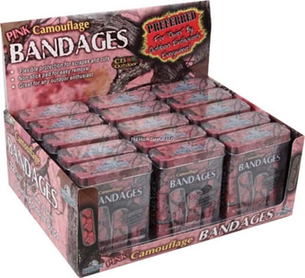 Picture of River's Edge Gifts Pink Camo Bandage 15 Pc. Disp