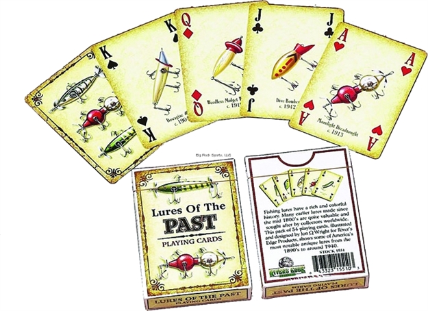 Picture of River's Edge Gifts Playing Cards - Antique Lures