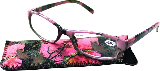 Picture of River's Edge Gifts Reading Glasses Pink Camo