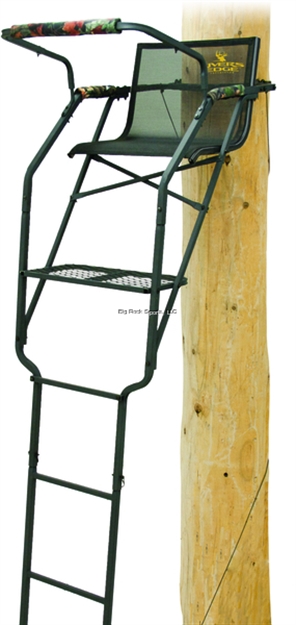 Picture of River's Edge Gifts Relax Wide 1 Man Ladder Stand 300Lb Capacity Teartuff Mesh Seats & Backrest