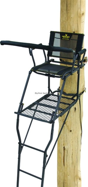 Picture of River's Edge Gifts Syct 1 Man Ladder Stand 300Lb Capacity Dual Stability Blades NO Slope Pockets