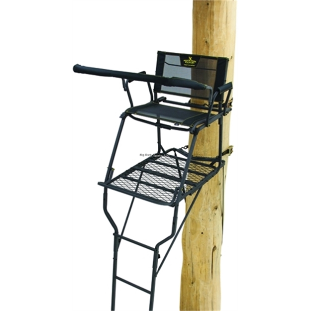 Picture of River's Edge Gifts Syct Wide Ladder Stand 300Lb Capacity Dual Stability Blades NO Slope Pockets