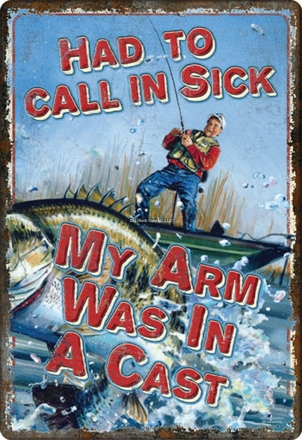 Picture of River's Edge Gifts Tin Sign 12" X 17" - MY Arms " A Cast