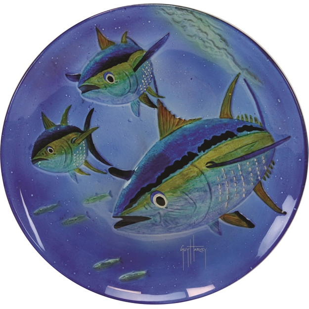 Picture of Rivers Edge Guy Harvey 15In Yellow Fin Tuna Glass Platter