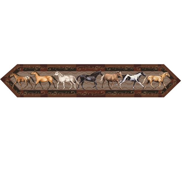 Picture of Rivers Edge Horses 71In X 13In Table Runner