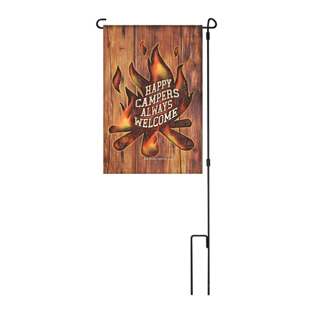 Picture of Rivers Edge Lawn Flag 14In X 22In With Pole - Campers Welcome