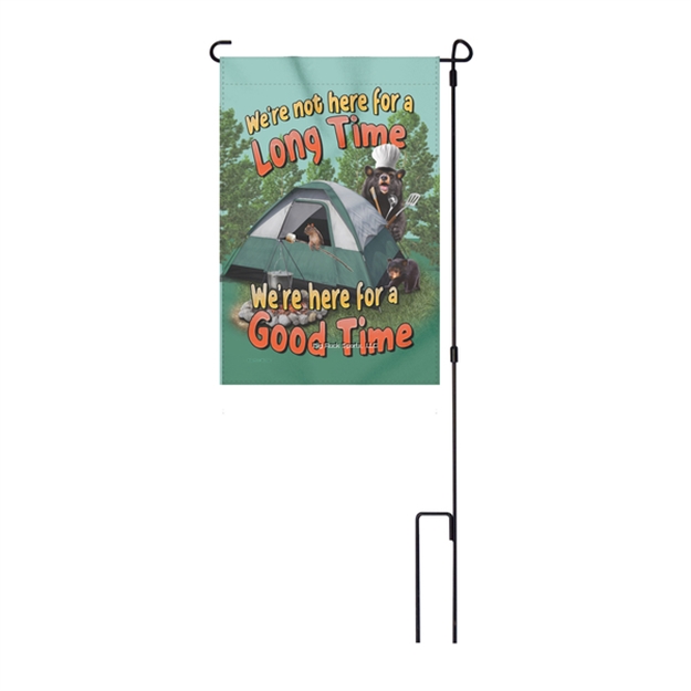 Picture of Rivers Edge Lawn Flag 14In X 22In With Pole - Good Time