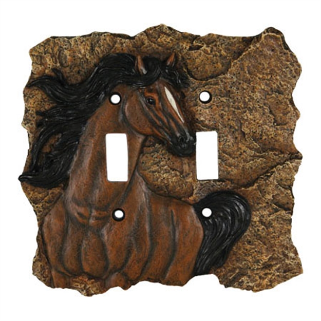 Picture of Rivers Edge New Horse Double Switch Plate Cover