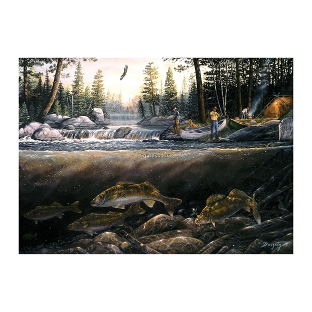 Picture of Rivers Edge Puzzle IN Tin 1000-Piece, Fishing The Falls
