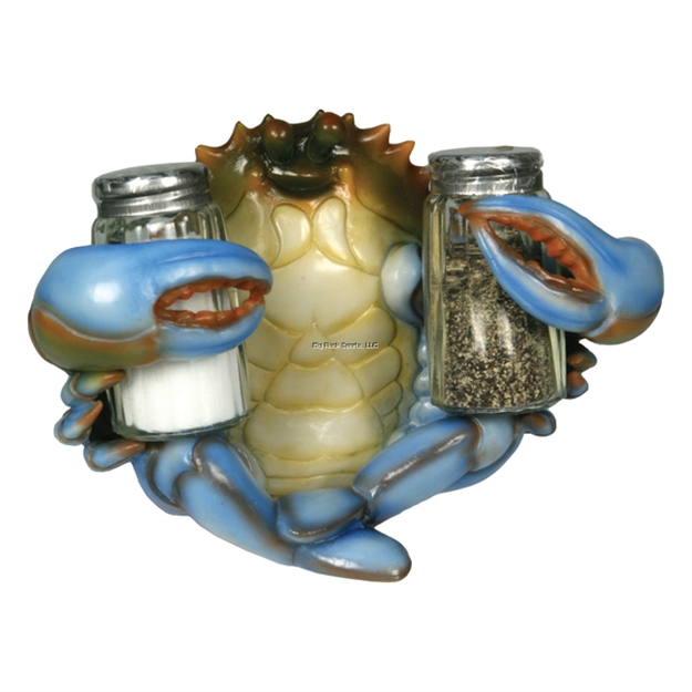 Picture of Rivers Edge Salt And Pepper Shakers - Blue Crab