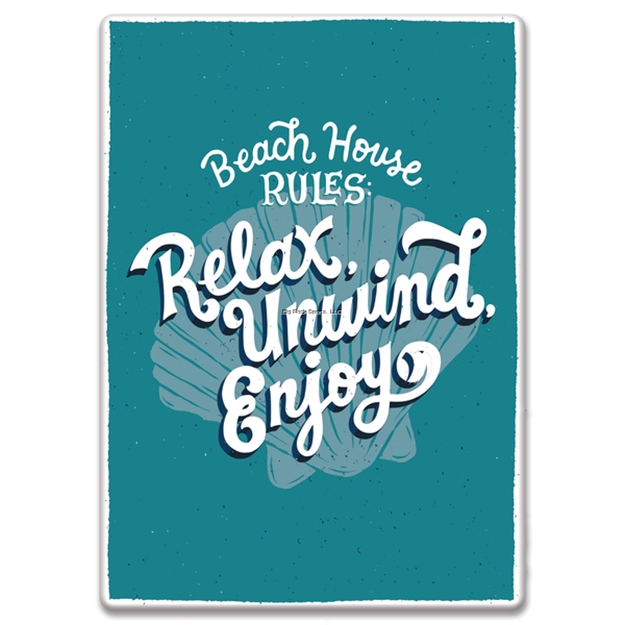 Picture of Rivers Edge Tin Sign 12In X 17In - Beach Rules