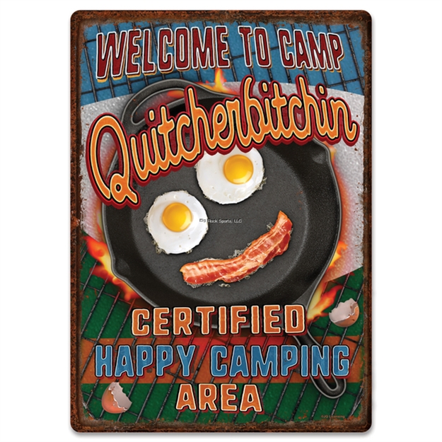 Picture of Rivers Edge Tin Sign 12In X 17In - Camp Quitcher