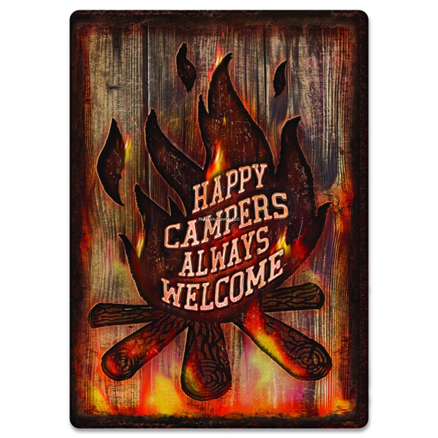 Picture of Rivers Edge Tin Sign 12In X 17In - Campers Welcome