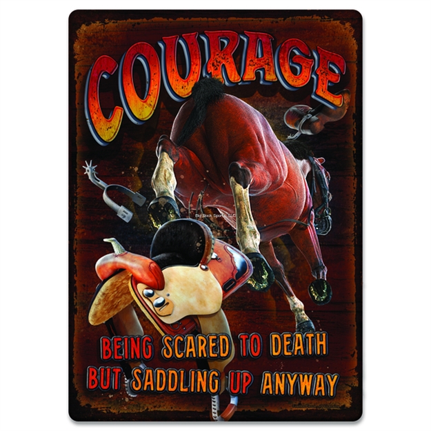 Picture of Rivers Edge Tin Sign 12In X 17In - Courage