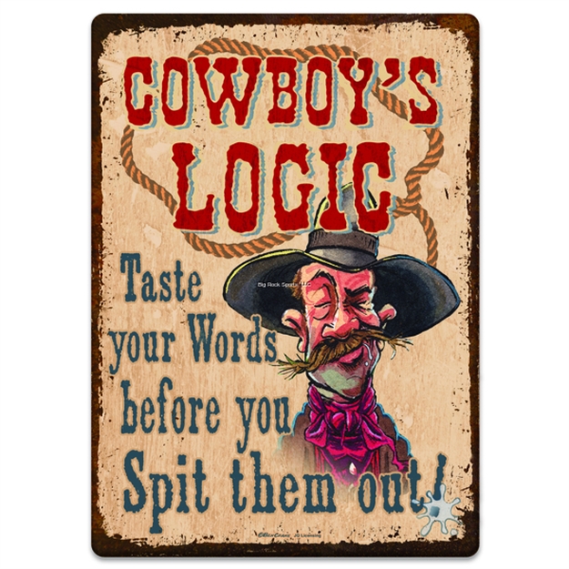Picture of Rivers Edge Tin Sign 12In X 17In - Cowboy Logic