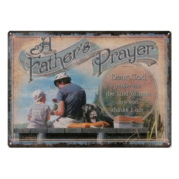 Picture of Rivers Edge Tin Sign 12In X 17In - Fathers Prayer