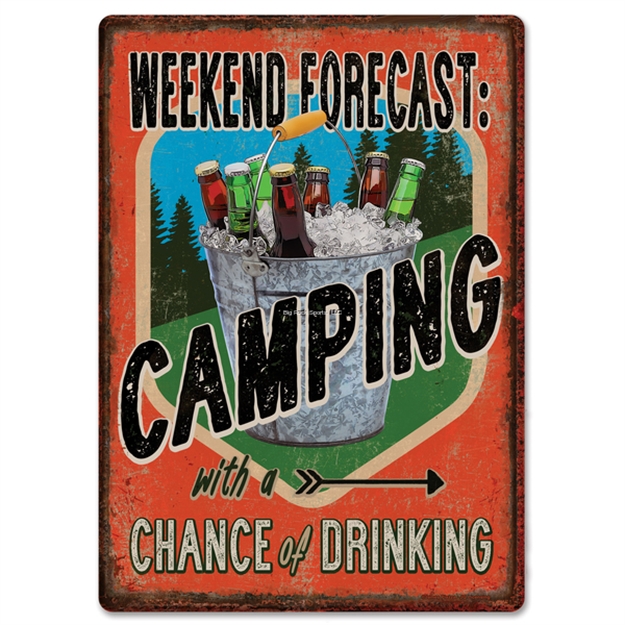 Picture of Rivers Edge Tin Sign 12In X 17In - Forecast Camping