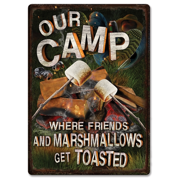 Picture of Rivers Edge Tin Sign 12In X 17In - Friends Marshmallows