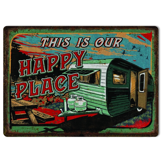 Picture of Rivers Edge Tin Sign 12In X 17In - Happy Place