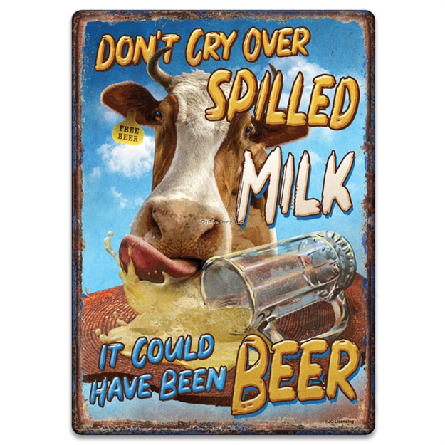 Picture of Rivers Edge Tin Sign 12In X 17In - Milk Beer