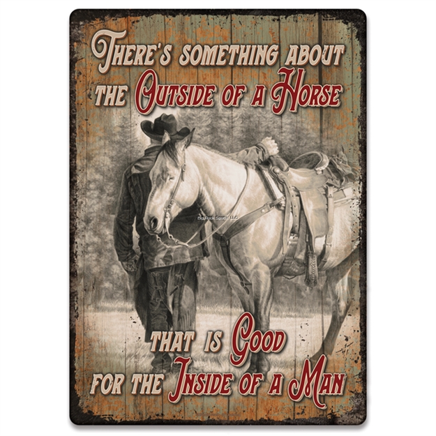 Picture of Rivers Edge Tin Sign 12In X 17In - Outside OF Horse