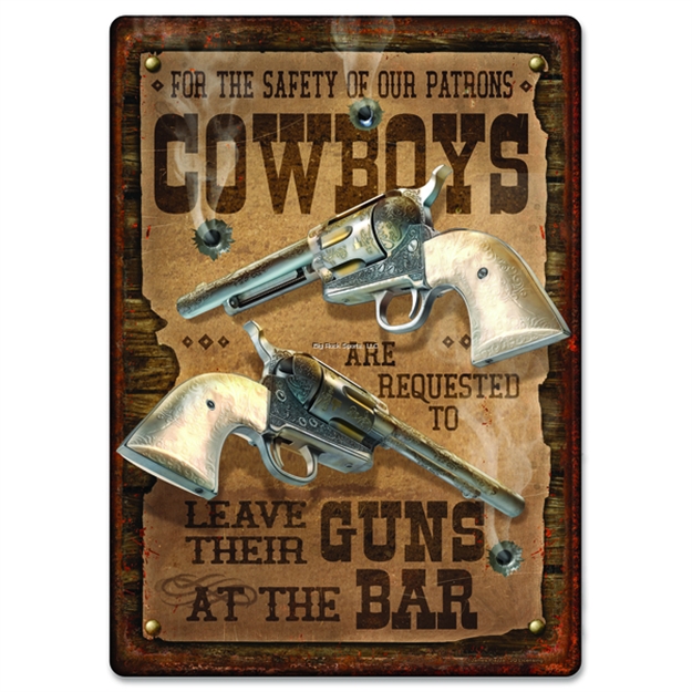 Picture of Rivers Edge Tin Sign 12In X 17In - Safety Cowboys