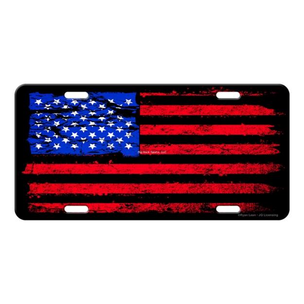 Picture of Rivers Edge Vanity License Plate 12In X 6In - American Flag Distressed 2689