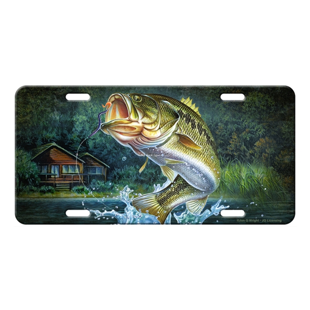 Picture of Rivers Edge Vanity License Plate 12In X 6In - Bass