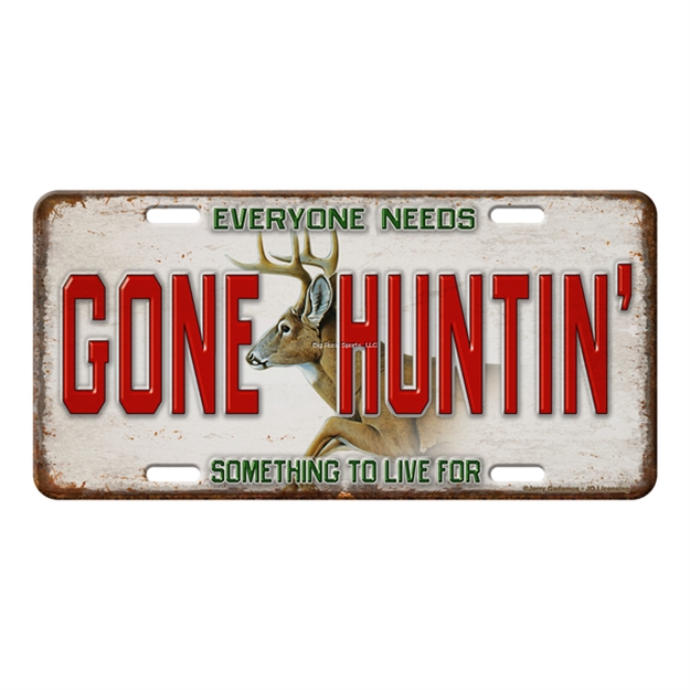 Picture of Rivers Edge Vanity License Plate 12In X 6In - Gone Huntin' 2695