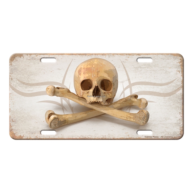 Picture of Rivers Edge Vanity License Plate 12In X 6In - Skull And Crossbones