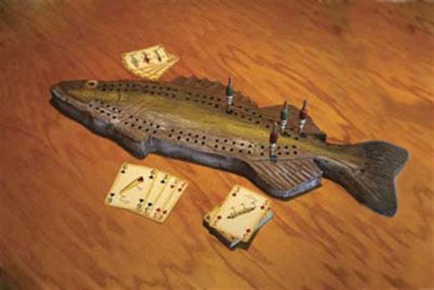 Picture of Rivers Edge Walleye Cribbage Set W/Cards 712