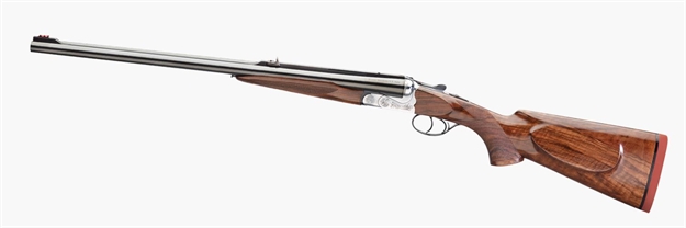Picture of Rizzini Usa 7001500 Rhino Express  500 Nitro Express 2Rd 26" Gloss Blued 26" Chrome-Lined Barrel Coin Anodized Silver Engraved Steel Oiled Turkish Walnut Ambidextrous Hand 7001-500