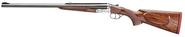 Picture of Rizzini Usa 7001500 Rhino Express  500 Nitro Express 2Rd 26" Gloss Blued 26" Chrome-Lined Barrel Coin Anodized Silver Engraved Steel Oiled Turkish Walnut Ambidextrous Hand 7001-500 853418715000
